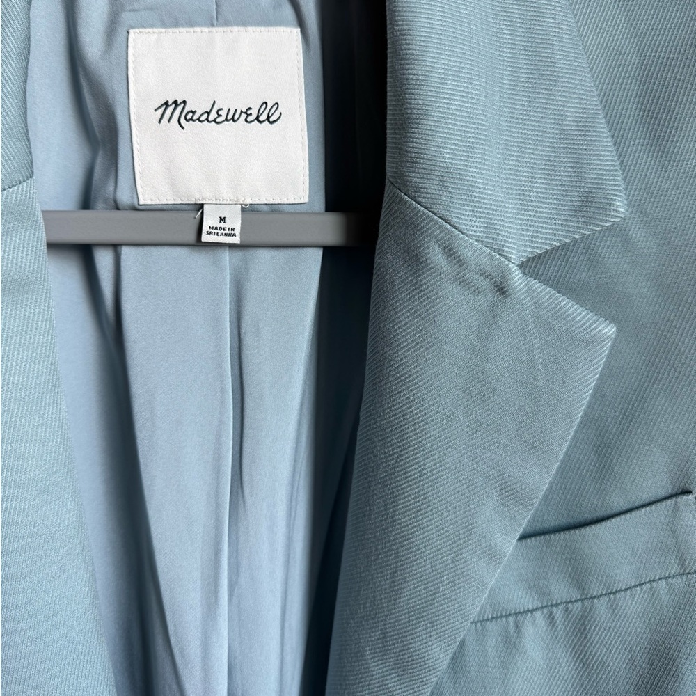 Madewell Sky Blue Single-Breasted Blazer